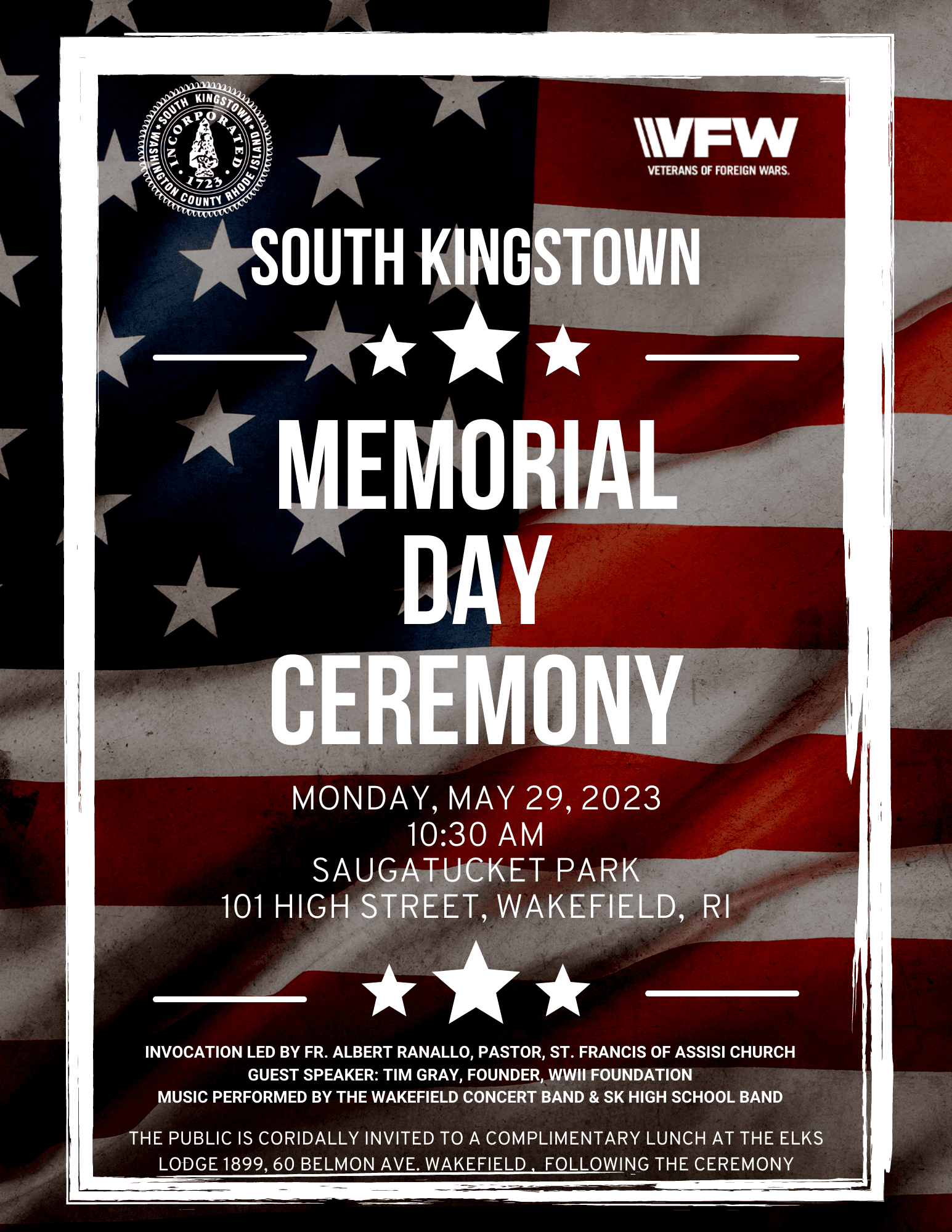 MEMORIAL DAY CEREMONY FLYER