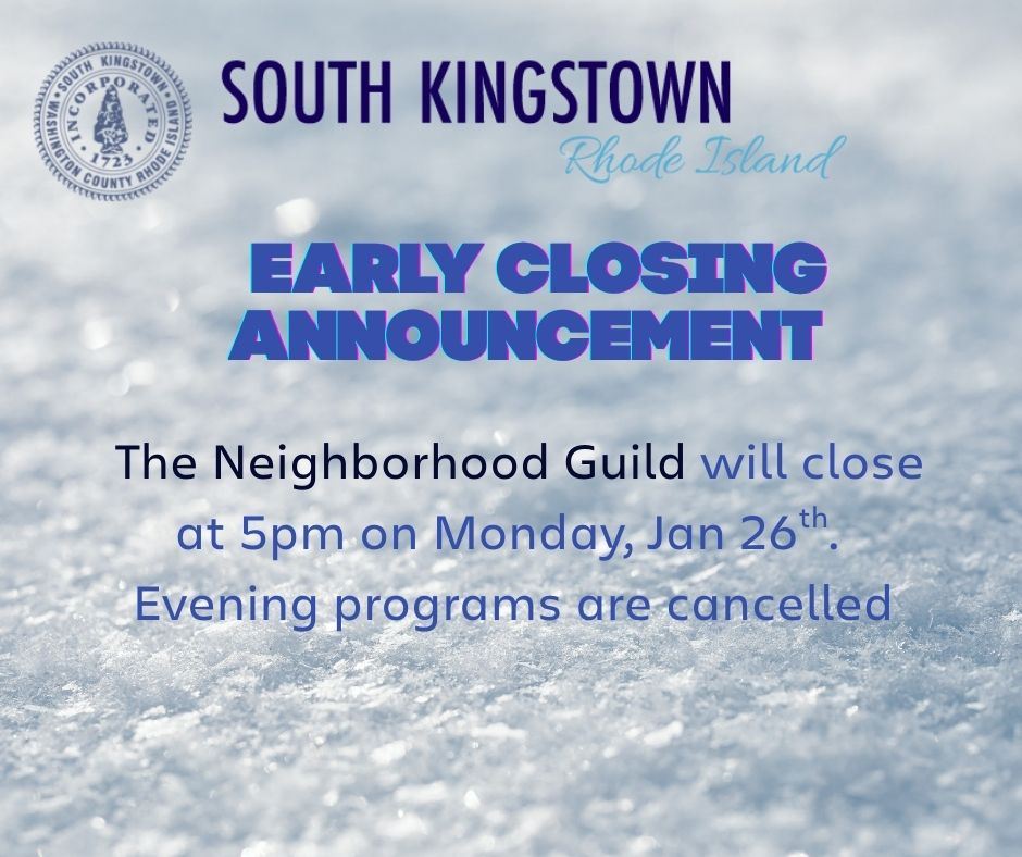 Storm announcement - GUILD CLOSING AT 5PM