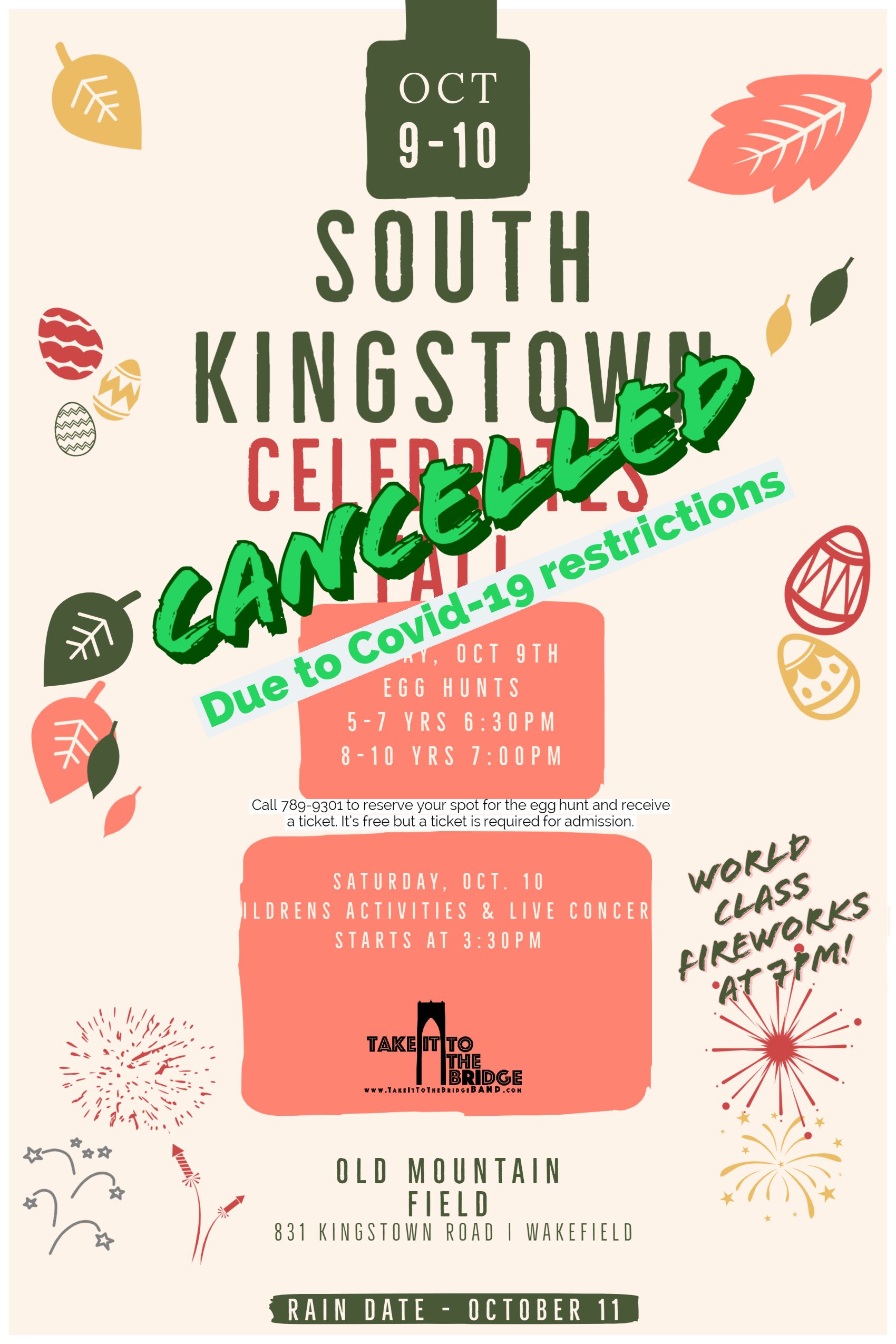 SK Celebrates Fall - Cancellation Notice