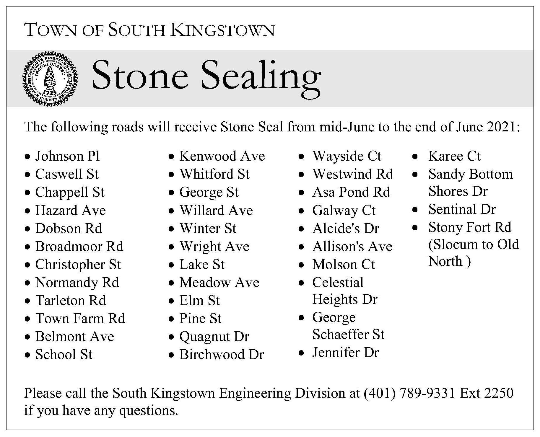 Block Ad 20-21 Stone Sealing